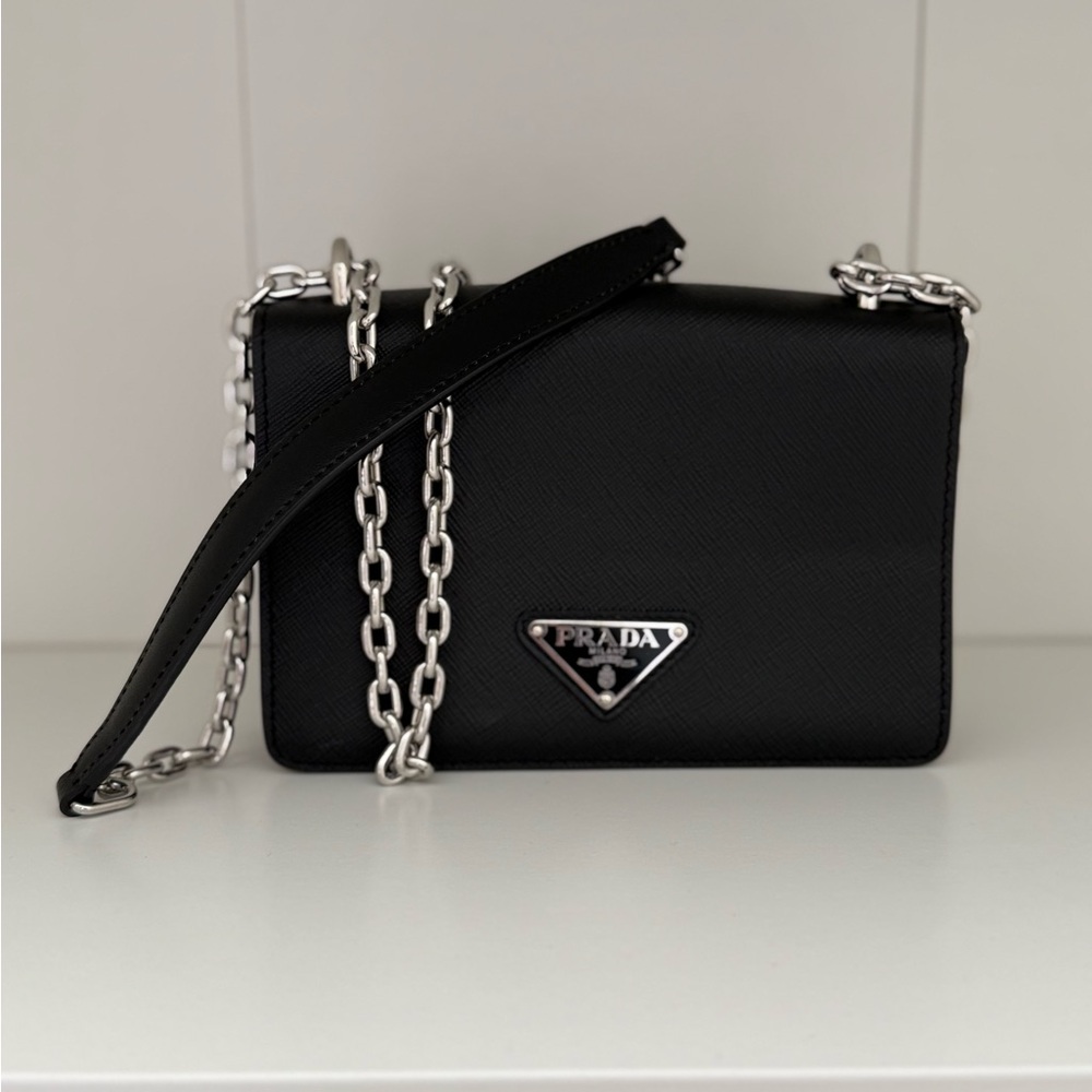 Authentic Prada Nylon and Leather Crossbody Bag